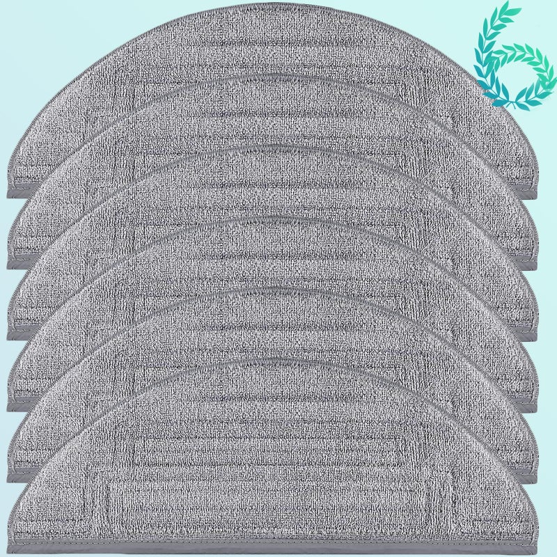 KGC 6 Pack Mop Cloth Pads Replacement for Roborock S8 Pro Ultra Robot Vacuum, Upgraded Reusable Microfiber Dual Sonic Mopping Pad Accessories - Image 1